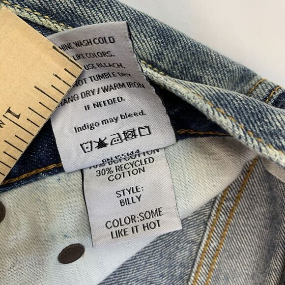 New BOYISH Billy High Waist Distressed Jeans Some Like it Hot Size 25 Button Fly - Picture 5 of 8